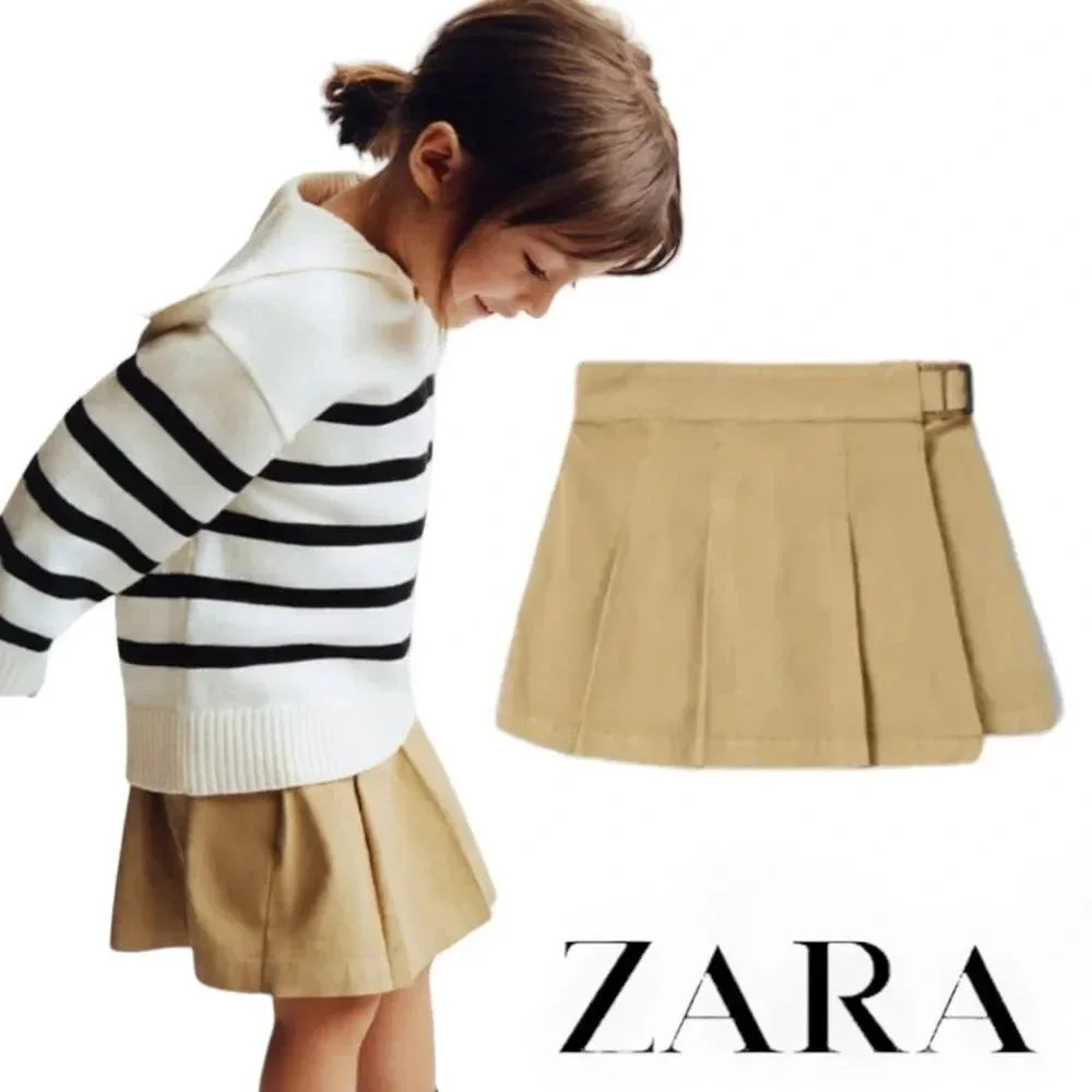 ZARA Kids | Beige | BOX PLEAT SKORT